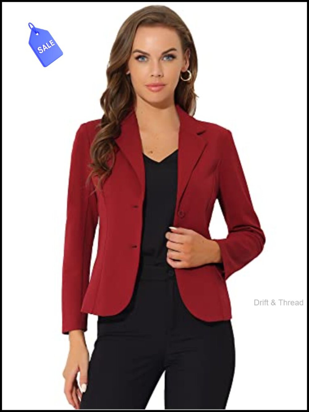 Womens Work Office Blazer Stretch Lapel Collar Long Sleeve Suit Jacket